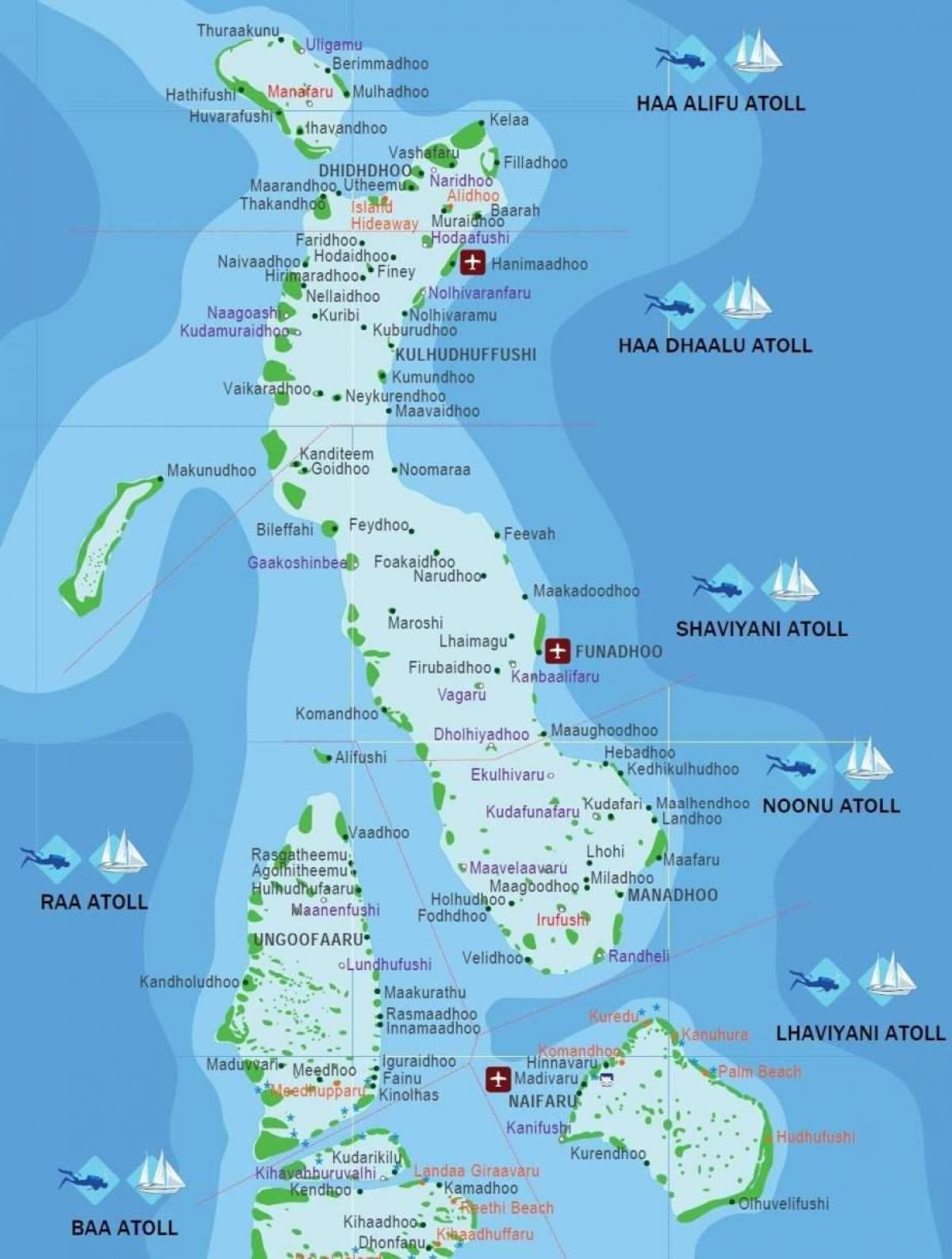 ətraflı xəritəsi Maldiv