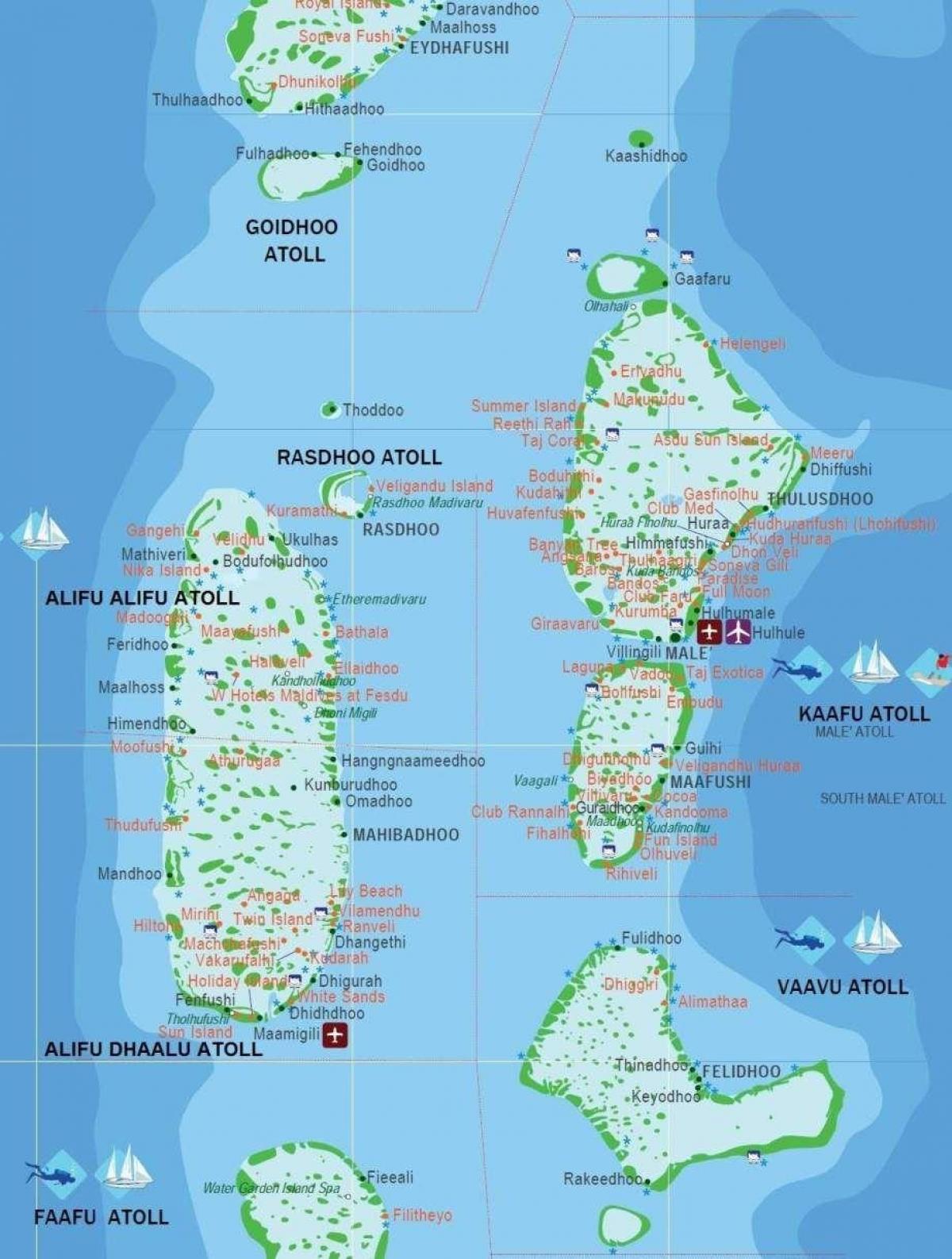 kart Maldiv adaları turizm