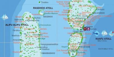 Ölkə Maldiv adaları dünyanın xəritəsi
